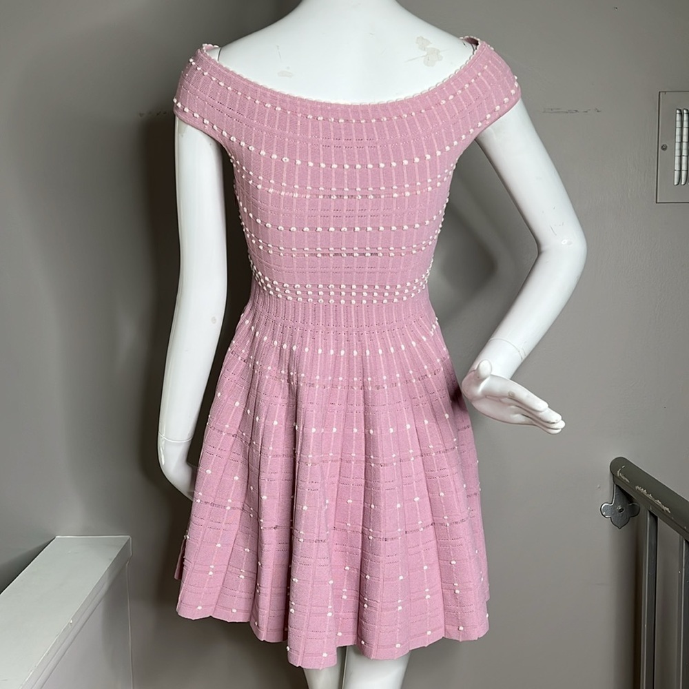 Alexander McQueen Sz S Knit Off the Shoulder Short Sleeve Fitted Dress - New - Picture 7 of 12